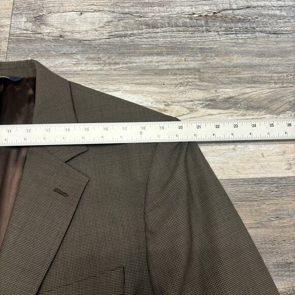 Brooks Brothers 346 Houndstooth Mens 45R 2-Piece Suit Pants Blazer Wool Lycra - Picture 6 of 16